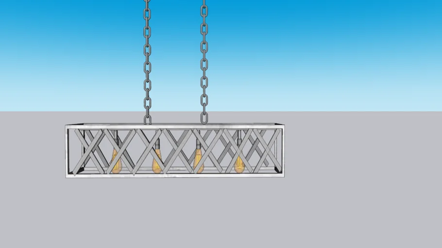 铁链工业吊灯SU模型 SU模型免费下载_sketchup模型
