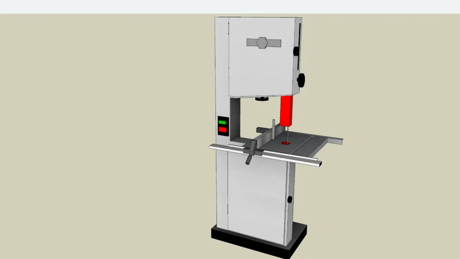 木工立式带锯机锯床SU模型 SU模型免费下载_sketchup模型