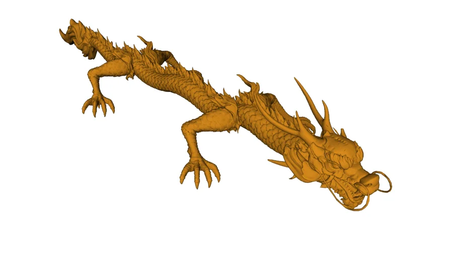 中式金龙雕塑SU模型 SU模型免费下载_sketchup模型