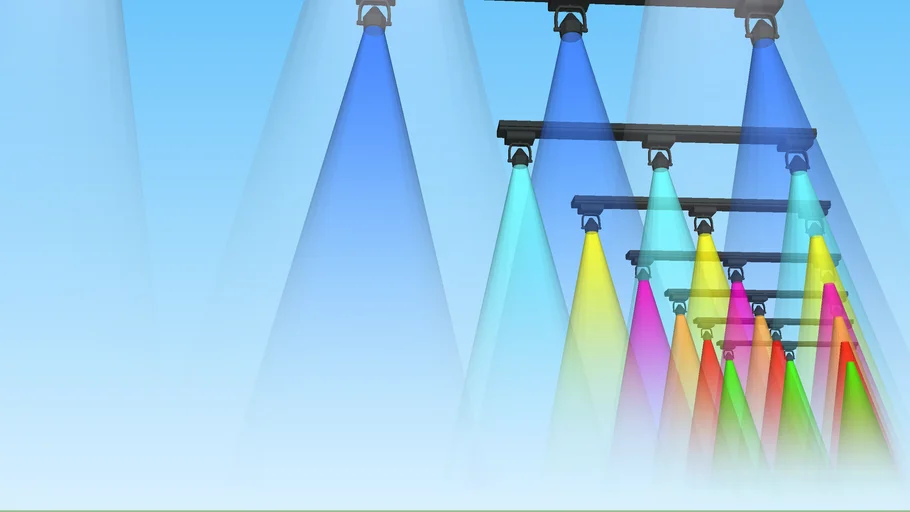 舞台光束灯阵列SU模型 SU模型免费下载_sketchup模型