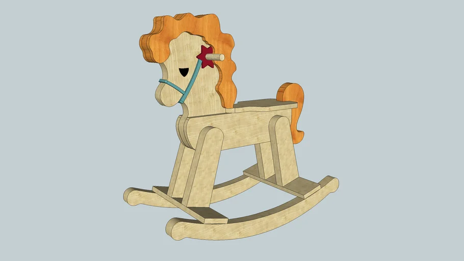 儿童玩具马摇马SU模型 SU模型免费下载_sketchup模型