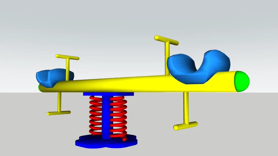 儿童游乐跷跷板SU模型 SU模型免费下载_sketchup模型