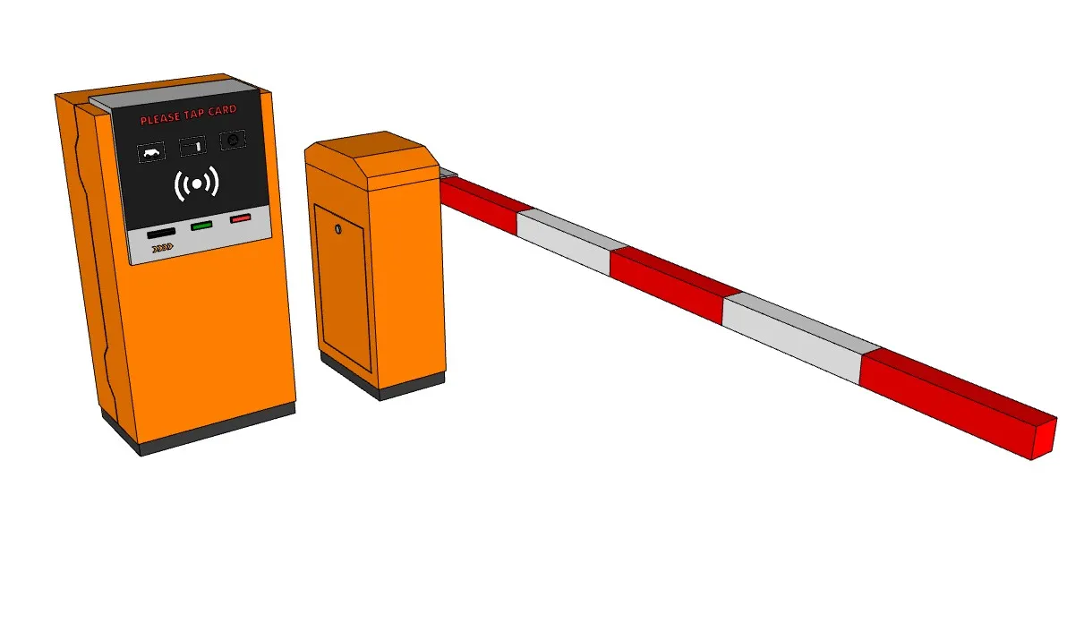 停车场道闸收费机SU模型 SU模型免费下载_sketchup模型