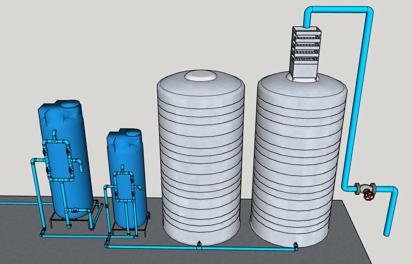 地下水过滤系统SU模型 SU模型免费下载_sketchup模型