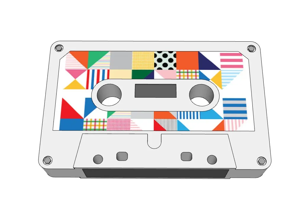 复古磁带装饰SU模型 SU模型免费下载_sketchup模型