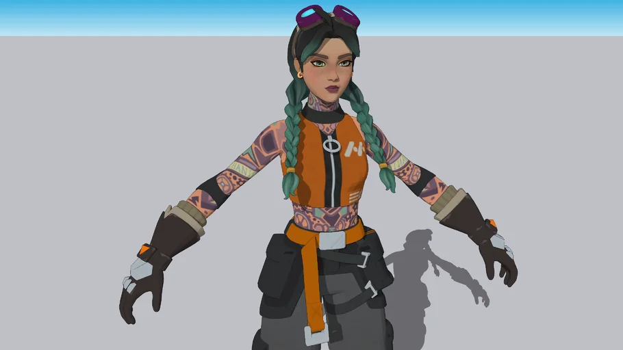 无畏契约角色奇乐人物SU模型 SU模型免费下载_sketchup模型