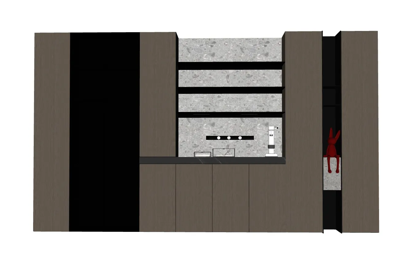 现代轻奢餐边柜（餐柜）SU模型 SU模型免费下载_sketchup模型