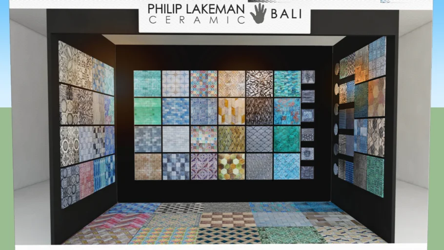 巴厘岛风瓷砖展示SU模型 SU模型免费下载_sketchup模型