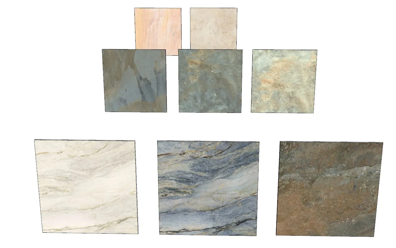 石材样板瓷砖组合SU模型 SU模型免费下载_sketchup模型