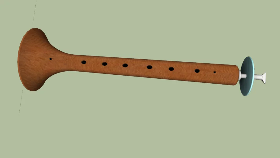 传统唢呐乐器SU模型 SU模型免费下载_sketchup模型