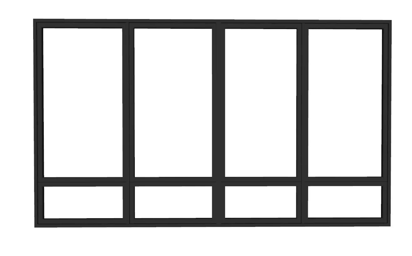 现代铝合金落地窗SU模型 SU模型免费下载_sketchup模型