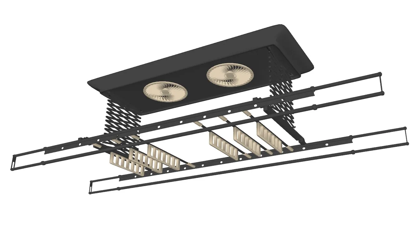 阳台挂架自动升降晾衣架SU模型 SU模型免费下载_sketchup模型