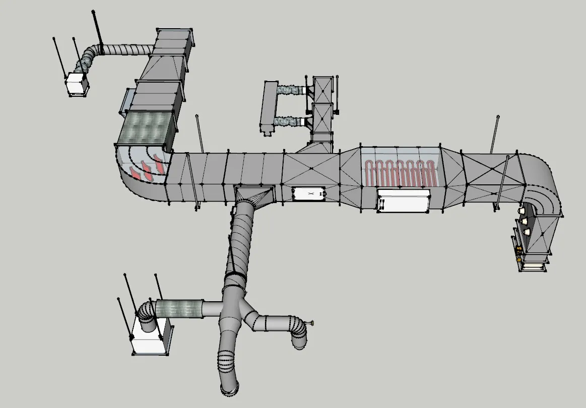 暖通管道SU模型 SU模型免费下载_sketchup模型