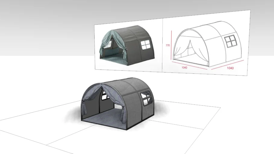 室内儿童帐篷SU模型 SU模型免费下载_sketchup模型