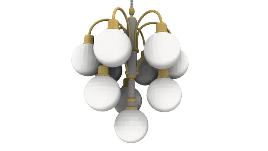 现代多头球形吊灯SU模型 SU模型免费下载_sketchup模型