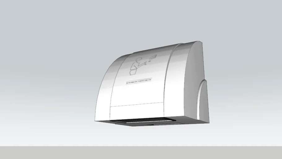 壁挂式自动干手器（烘手机）SU模型 SU模型免费下载_sketchup模型