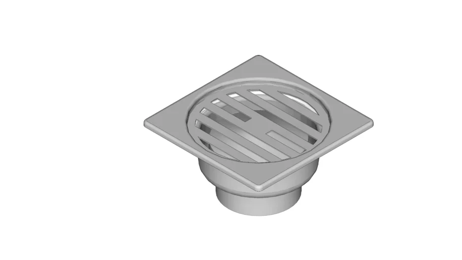 方形不锈钢地漏SU模型 SU模型免费下载_sketchup模型