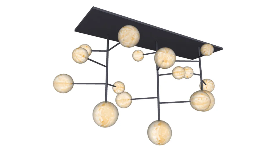 艺术球形结构灯吊灯SU模型 SU模型免费下载_sketchup模型