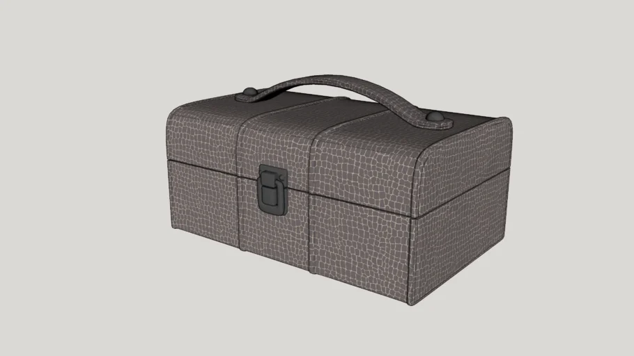复古皮质手提箱SU模型 SU模型免费下载_sketchup模型