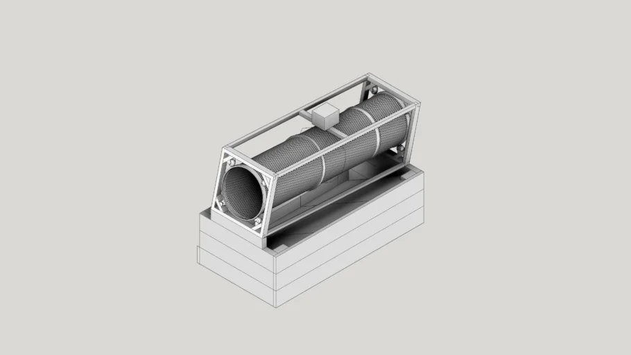 滚筒筛分设备SU模型 SU模型免费下载_sketchup模型