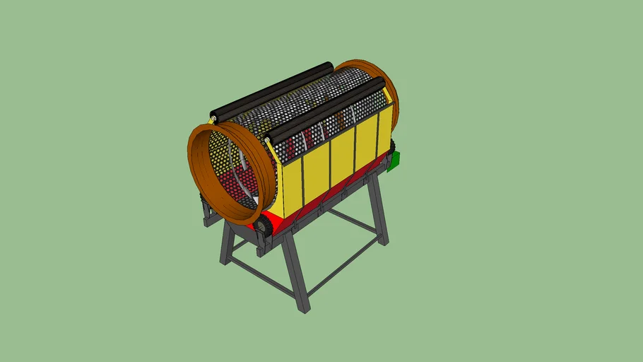 移动式滚筒筛SU模型 SU模型免费下载_sketchup模型