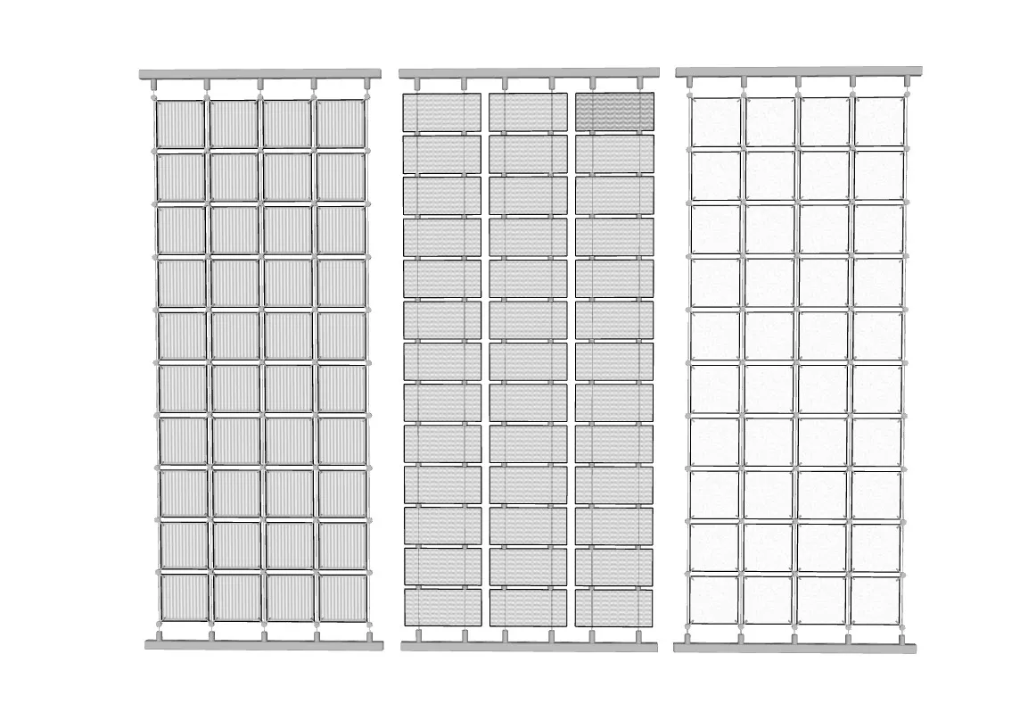 悬挂式玻璃砖隔断SU模型 SU模型免费下载_sketchup模型