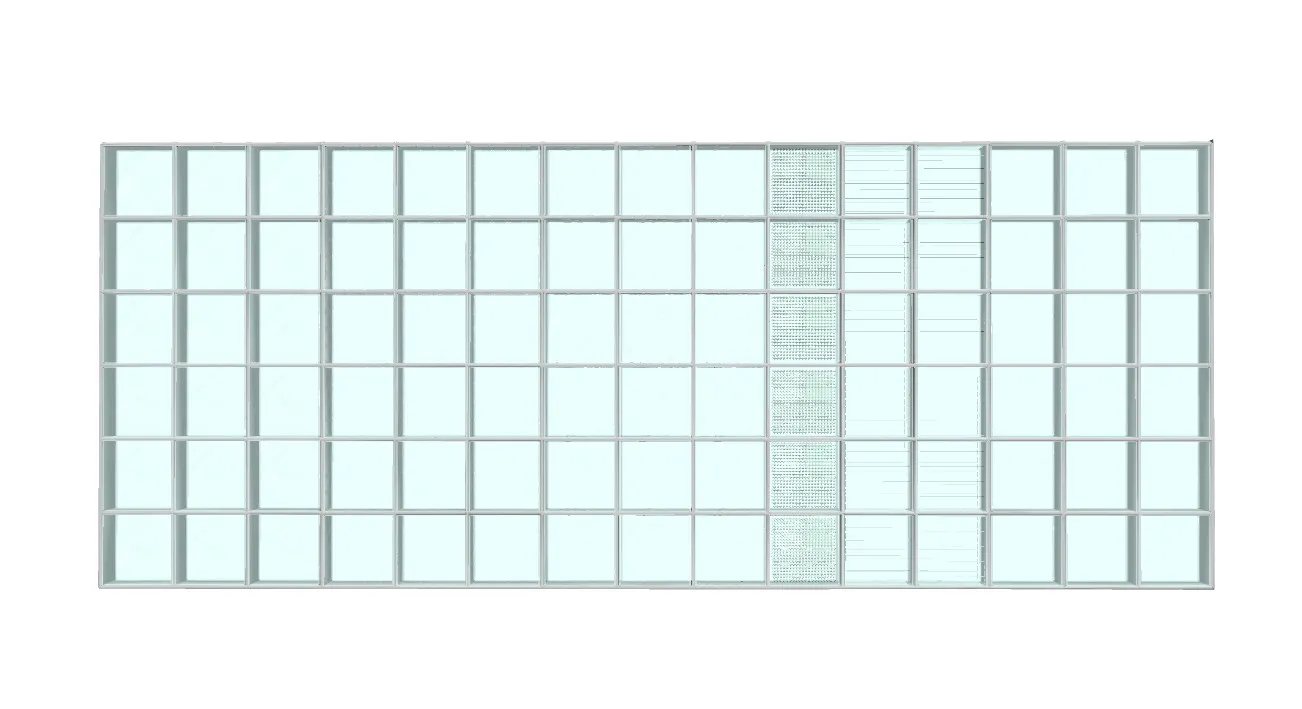 渐变纹理玻璃砖隔断SU模型 SU模型免费下载_sketchup模型