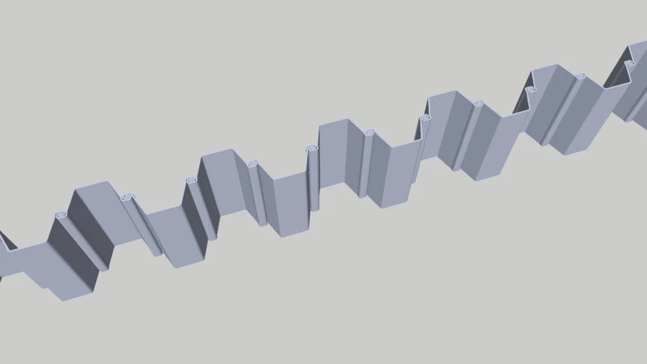 锁扣式钢板桩SU模型 SU模型免费下载_sketchup模型