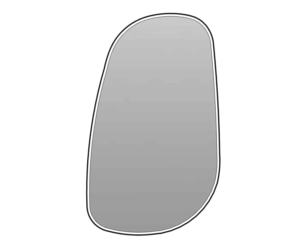 不规则椭圆形镜子SU模型 SU模型免费下载_sketchup模型