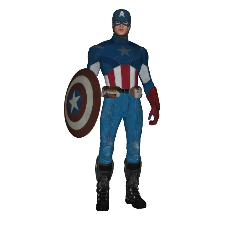 美国队长人物摆件SU模型 SU模型免费下载_sketchup模型