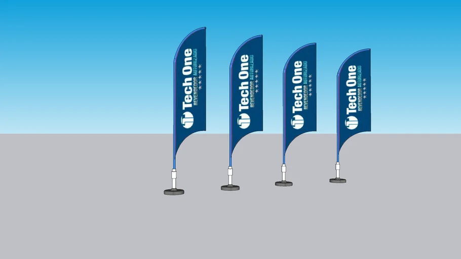 户外刀旗旗杆SU模型 SU模型免费下载_sketchup模型