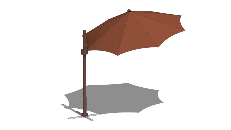 侧挂式户外遮阳伞SU模型 SU模型免费下载_sketchup模型