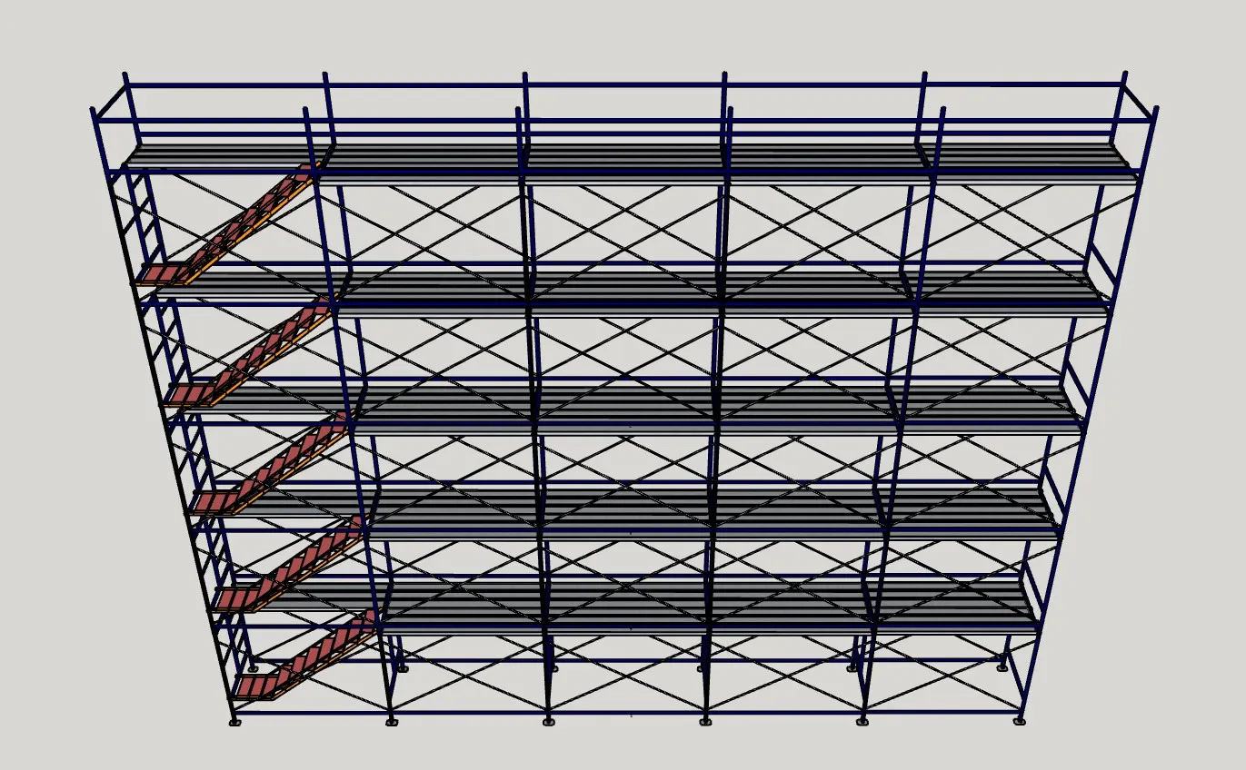 建筑外架脚手架SU模型 SU模型免费下载_sketchup模型