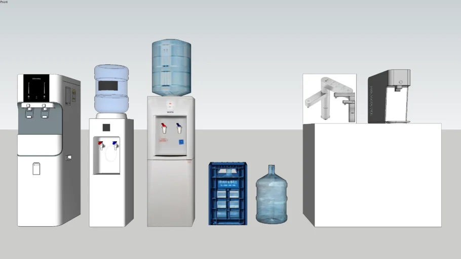 家电饮水机净水机SU模型 SU模型免费下载_sketchup模型