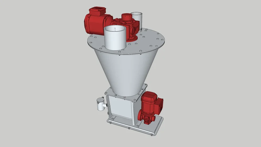 双电机粉体喂料机SU模型 SU模型免费下载_sketchup模型