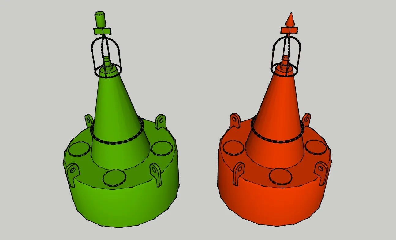 海洋航道浮标SU模型 SU模型免费下载_sketchup模型