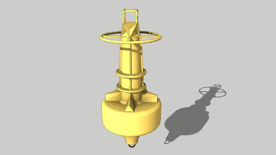 黄色海洋警示浮标SU模型 SU模型免费下载_sketchup模型