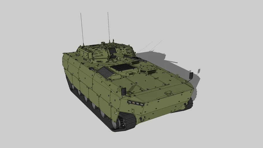 履带式装甲步战车SU模型 SU模型免费下载_sketchup模型