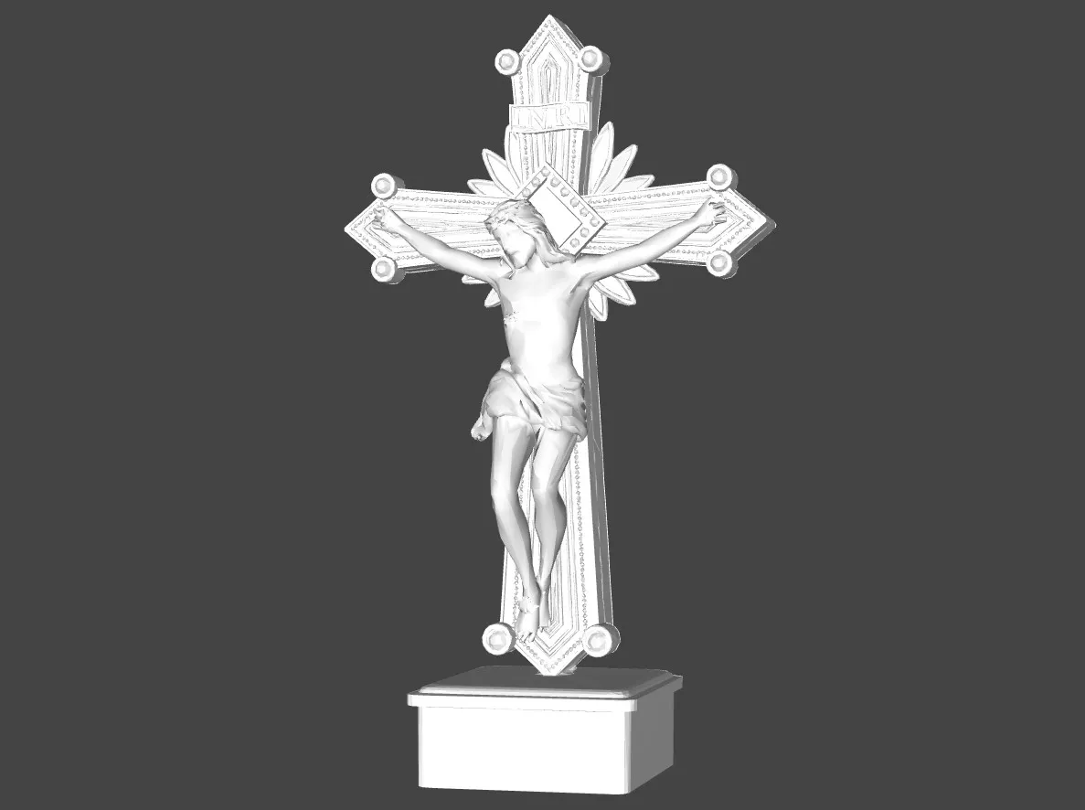 耶稣十字架受难雕塑SU模型 SU模型免费下载_sketchup模型