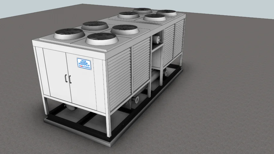 风冷式制冷机组制冷设备SU模型 SU模型免费下载_sketchup模型