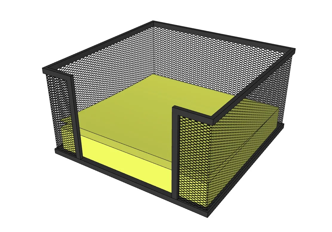 金属网便签收纳盒SU模型 SU模型免费下载_sketchup模型