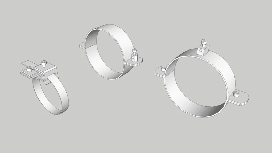 水管卡扣固定件管夹SU模型 SU模型免费下载_sketchup模型