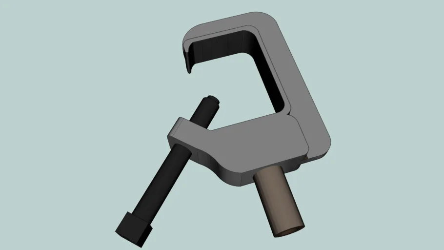 水管配件C型夹su模型 SU模型免费下载_sketchup模型