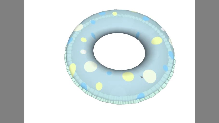 波点充气游泳圈SU模型 SU模型免费下载_sketchup模型
