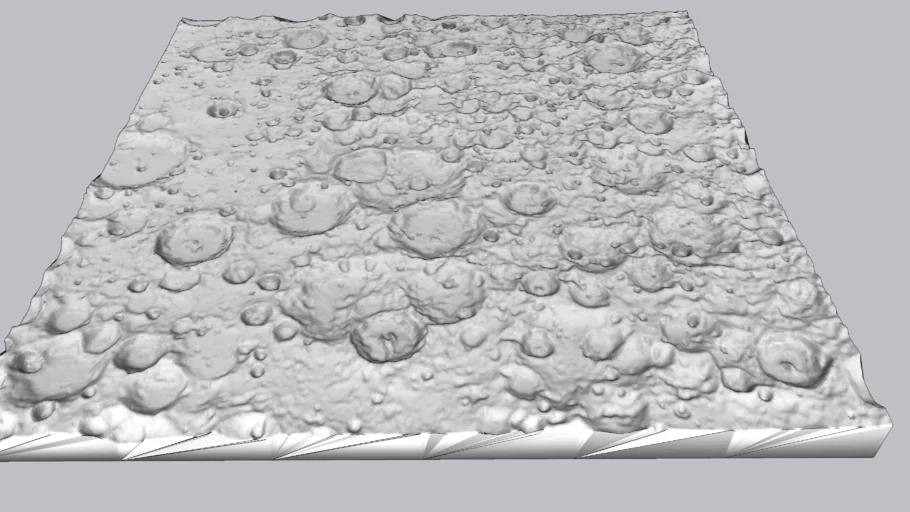 月球表面陨石坑地形SU模型 SU模型免费下载_sketchup模型