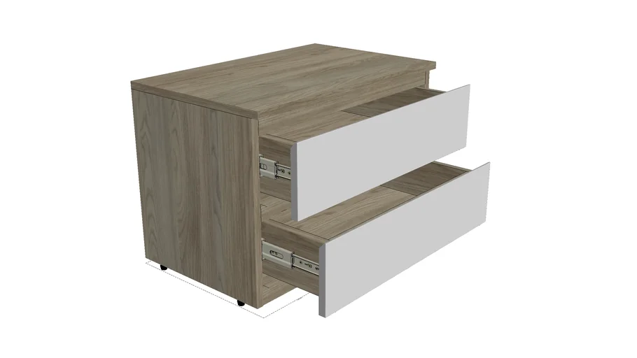 双色抽屉柜带导轨SU模型 SU模型免费下载_sketchup模型