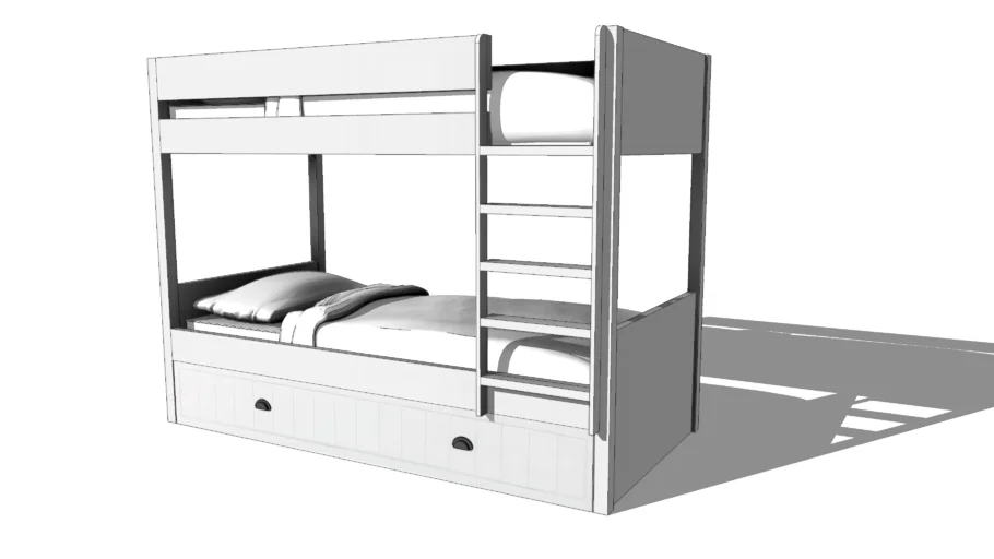 儿童床上下床SU模型 SU模型免费下载_sketchup模型
