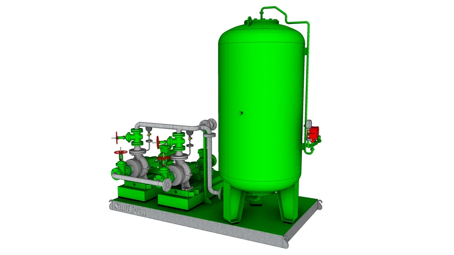 工业增压泵组SU模型 SU模型免费下载_sketchup模型