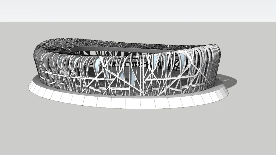 鸟巢体育建筑SU模型 SU模型免费下载_sketchup模型