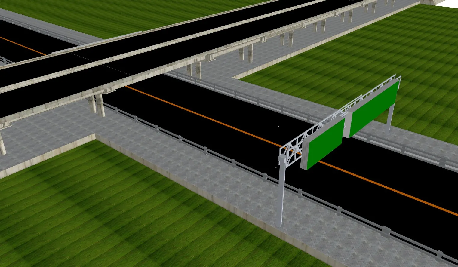 高速路高架桥公路SU模型 SU模型免费下载_sketchup模型